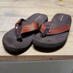 Tommy Hilfiger Brown flip flops